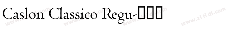 Caslon Classico Regu字体转换